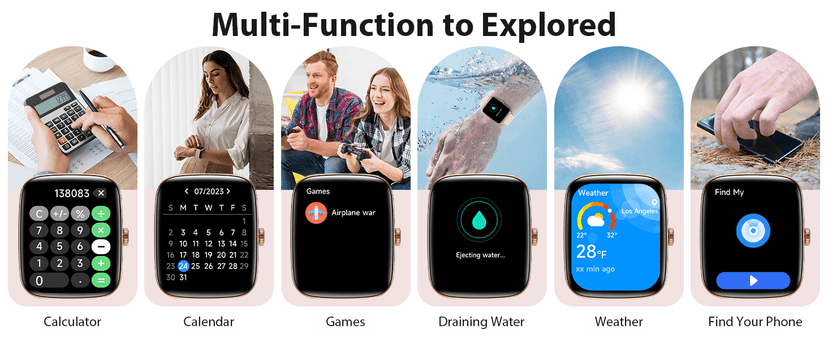 Smart Watch for Women, 2025 New Smartwatch (Answer/Make Call) for iPhone/Android, 1.85" HD Dynamic Dial Fitness Tracker with 110+ Sport Modes, Sleep/Health Monitor, IP68 Waterproof, with 2 Bands