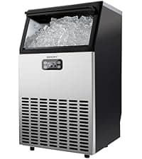 EUHOMY Commercial Ice Maker Machine 400Lbs/24H,ETL Approval, Industrial Ice Machine, 250Lbs Storage, Ice Ready in 11-20min, Stainless Steel Ice Maker for Bar/Cafe/Restaurant/Business