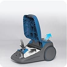 Kenmore BC3005 Pet Friendly Lightweight Bagged Canister Vacuum Cleaner with Extended Telescoping Wand, HEPA, 2 Motors, Retractable Cord, and 4 Cleaning Tools, Blue