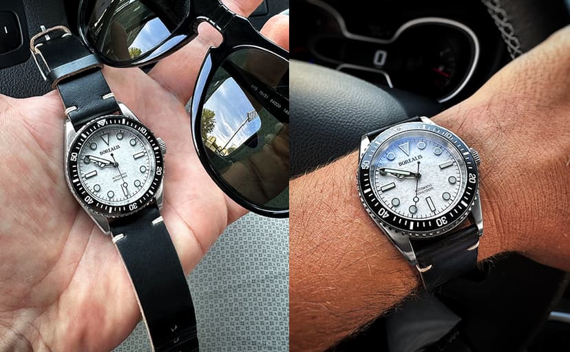 hemsut h Leather Watch Bands for Men, Horween Quick Release Leather Watch Strap Vintage Watch Replacement Wrap of 18mm, 20mm, 22mm