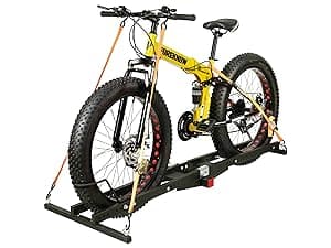 Bike Rack Hitch with Lock, Platform 2-Bike Rack for Car SUV RV Camper Truck Trailer, Hitch Bike Rack for Fat Tire, Mountain Bikes, EBikes and EMTB, 180 lbs Capacity Bike Carrier for 2" Receiver