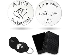 Yiflin Unique Gifts for Women,Men,Friend,Family - Birthday, Christmas, Valentine's Day Gifts - Pocket Hug Token with Keychain