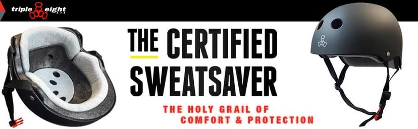Triple Eight Certified Sweatsaver Helmet for Skateboarding, BMX, Roller Derby, Roller Skating, Inline Skating, Scooter and Bike