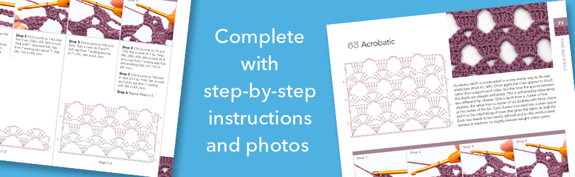 Crochet Stitch Dictionary: 200 Essential Stitches with Step-by-Step Photos