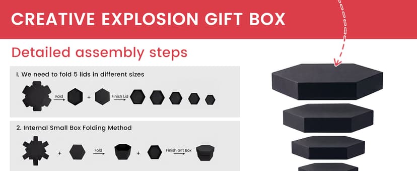 Picture Pop up Love Box Gift, Set with Scrapbooking Accessories Creative Photo, Album Gifts for Anniversary Wedding KOOGEL Explosion Gift Box DIY Exploding Photo Album Preassembled Surprise B07Q3VH41X