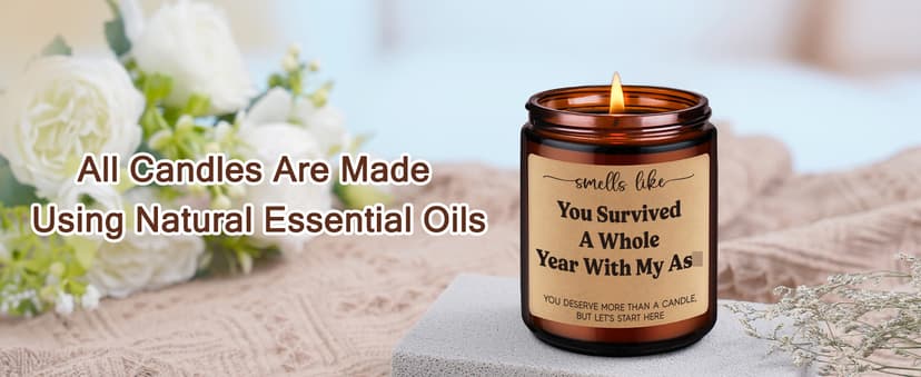 GSPY Scented Candle, 1st Anniversary Candle Gifts for Boyfriend, Girlfriend - 1 Year Paper Anniversary Happy Gifts for Couple, Him, Her - First, One Year Wedding Anniv. Presents for Husband, Wife