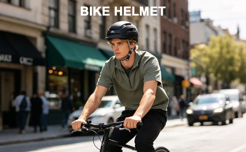 Adult Urban Bike Helmet - Adjustable Fit System & Integrated Taillight for Men Women