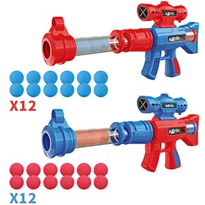 YEEBAY Shooting Game Toy for Age 6, 7, 8,9,10+ Years Old Kids, Boys - 2pk Air Guns & Shooting Target & 24 Foam Balls - Ideal Gift - Compatible with Toy Guns