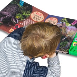 Dinosaur Toys,Dinosaur Sound Book with Pack of 12 Toy Figures,Realistic Roars,Interactive Perfect for Kids Dinosaurs Educational Toys for 3 4 5 6Year Old Boys&Girls