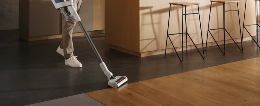 Miele Duoflex Vacuum Cleaner, Cordless and Bagless Multi-Use Flexible Stick Vacuum with Attachable MultiFloor Brush, in Brilliant White / Space Grey / Nordic Blue
