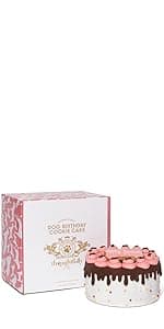 Thoughtfully Pets, Blue Dog Birthday Cookie Gift Set, Hand Decorated Crunchy Dog Treats in Bone Shapes, Great for Birthdays, Set of 8