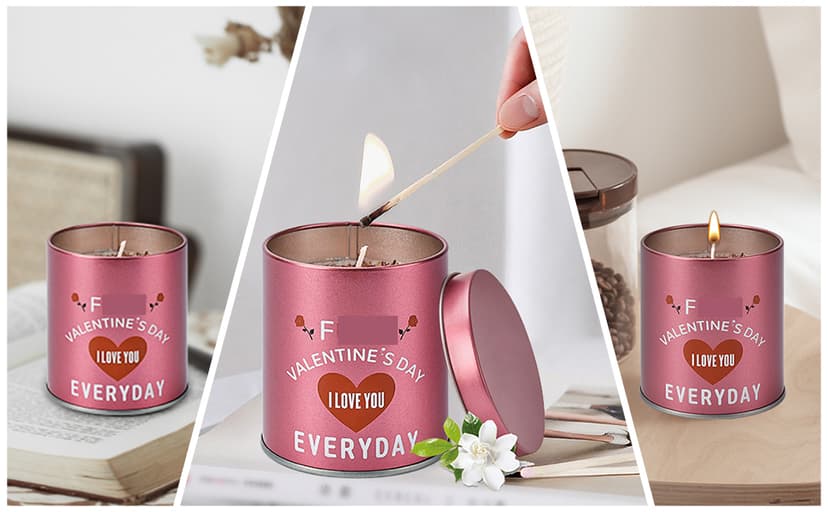 Valentines Galentines Day Gifts for Her Birthday Gifts for Women Friend Wife Girlfriend Girls Romantic Naughty Gift for Her Tin Soy Candles Unique Ideas 9oz Scented Candles