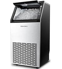 EUHOMY Commercial Ice Maker Machine 400Lbs/24H,ETL Approval, Industrial Ice Machine, 250Lbs Storage, Ice Ready in 11-20min, Stainless Steel Ice Maker for Bar/Cafe/Restaurant/Business