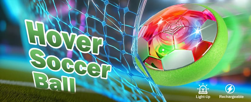 BaLaM Hover Soccer Ball Toys for 3-8 Year Old Kids Toddler Boys Girls, Christmas Birthday Gifts for Kids Age 4-6 5-7 8-12, Indoor Rechargable Light-up Toys Games