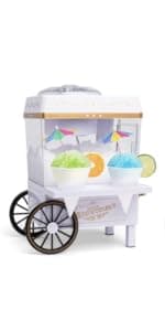Nostalgia Snow Cone Shaved Ice Machine - Retro Table-Top Slushie Machine Makes 20 Icy Treats - Includes 2 Reusable Plastic Cups & Ice Scoop - Retro Red