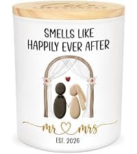 TEEZWONDER Anniversary Wedding Gifts for Women Men - Long Lasting Vanilla Lavender Candle 10 Oz - Birthday Romantic Gifts for Him Her, Girlfriend Boyfriend Birthday Gift Ideas, Gift for Husband Wife
