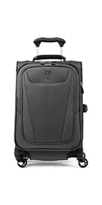 Travelpro Maxlite 5 Softside Expandable Luggage with 4 Spinner Wheels, Lightweight Suitcase, Men and Women, International, Black, Carry-on 21-Inch