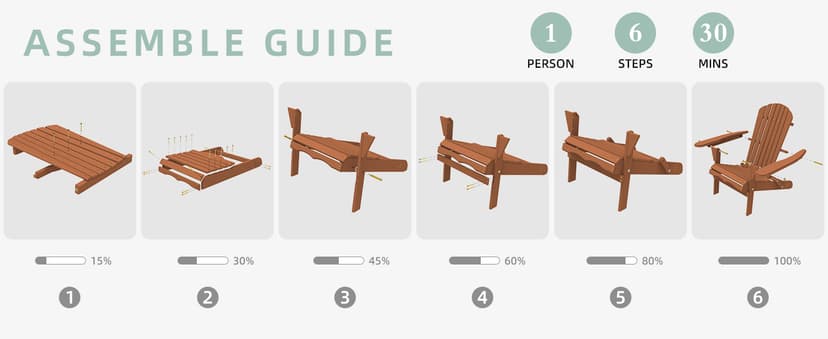 Wooden Folding Adirondack Chair Set of 4, Half Pre-Assembled Wood Lounge Chair for Outdoor Patio Garden Lawn Backyard Deck Pool Beach Firepit