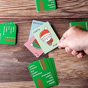 Santa Cookie Elf Candy Snowman Card Game – by Taco Cat Goat Cheese Pizza – Holiday Party Card Game – Great Stocking Stuffer – Fun for Kids, Teens, Adults and Family - 10 Min Ages 7+