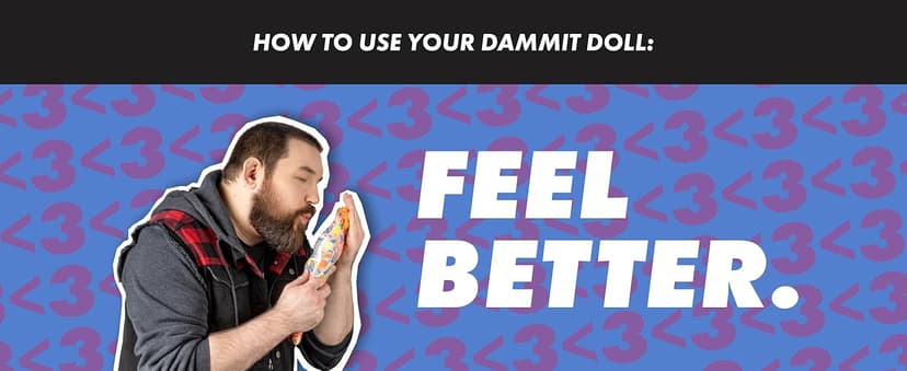 Dammit Doll - Classic Random Color, Stress Relief - Gag Gift - 1 Doll