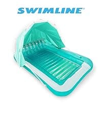 SWIMLINE Suntan Tub, Classic Inflatable Tanning Lounge Float with Adjustable Pillow, 71" Long - Outdoor Floating Lounger for Lake, River, Beach & Swimming Pool, Includes Rope Surround & Repair Patch