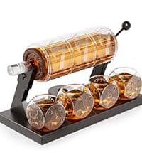 Kollea Birthday Gifts for Men Dad, Whiskey Decanter Sets - Gun Decanter, Detachable Magazine & 2 Bullet Shot Glasses, Liquor Dispenser for Bar, Anniversary Military Present for Brother, Christmas