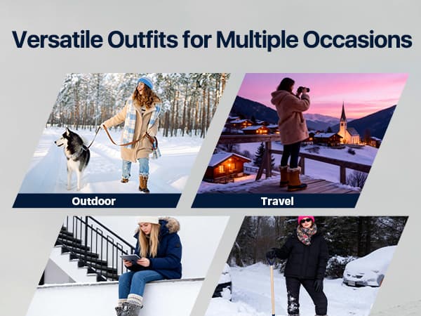 FREE SOLDIER Women's Waterproof Winter Cold Weather Snow Boots for Women Outdoor Fashion Duck Boots Comfortable Insulated