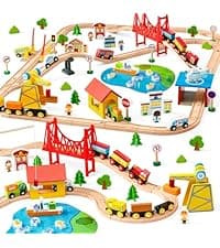 Play-Act Learning Toys for 1 2 3 Years Old, Counting, Matching & Sorting Montessori Learning Farm Train Including 9 Farm Animals, Birthday Gift for Baby Boys Girls B0CYT85XT6