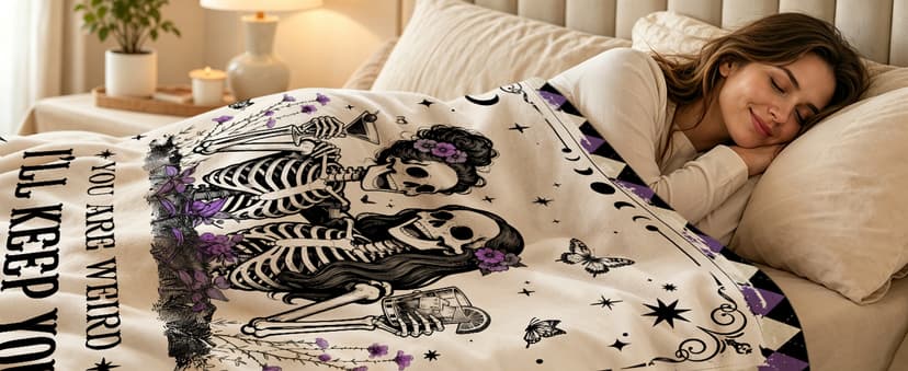 Gothic Best Friend Blanket,Gothic Funny Gift for Sister,Besties, BFFs, and Weird Friends,60"x50" Best Friend Birthday Gifts for Women,Best Friend Blanket Gifts for Women B0GSQN1SP4