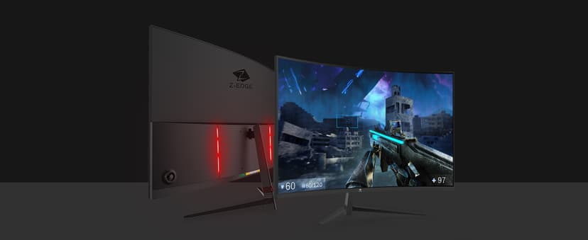 Z-Edge 27 inch Curved Gaming Monitor, FHD 1080P 240Hz 280Hz Curved 1500R Computer Monitor, Fast MPRT 1ms, FreeSync, Low Blue Light, 350nits, 16.7M Colors, 4000:1 Contrast, UG27P 2X DP and 2X HDMI
