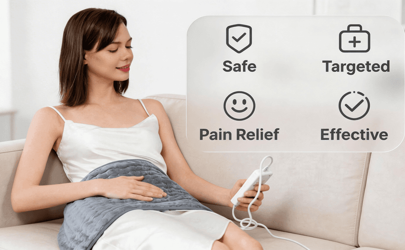 Heating Pad for Back, Neck, and Shoulder Pain Relief, Electric Heat Pad with 6 Heat Levels, Moist Heat Option, Auto Shut-Off, Birthday Christmas Gift for Women Men Mom Dad Grandma, Gift for her B0FL23X3DZ
