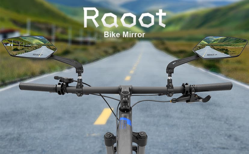 2 Pack Bike Mirrors, eBike Mirrors for Handlebars, 360° Adjustable Safety Bicycle Rear View Mirrors, Scratch Resistant Glass Lens, Bicycle Universal Fit Accessories