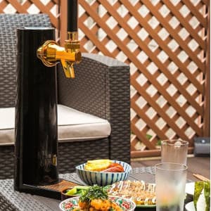 GREEN HOUSE: Draft Pour Beer Dispenser & Ultra Fine Foam Maker - Mini Kegerator for Home. Draft Pour and Ultra Fine Foam covering top makes your regular beer taste delicious and keep longer.