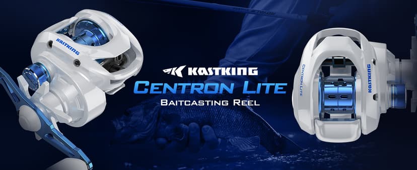 KastKing Centron Lite Baitcasting Fishing Reel – Lightweight, Glass Fiber Infused Nylon Frame – 7.6 OZ – 5 + 1 Anti-Reverse Ball Bearings, 7.1:1 High-Speed Gear Ratio Fishing Reel with Compact Design