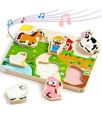 Play-Act Learning Toys for 1 2 3 Years Old, Counting, Matching & Sorting Montessori Learning Farm Train Including 9 Farm Animals, Birthday Gift for Baby Boys Girls B0CYT85XT6