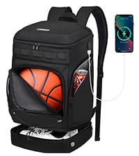 Basketball Backpack Bag Large Sports Bag with Separate Ball holder & Shoes compartment, Best for Basketball, Soccer,Volleyball,Gym