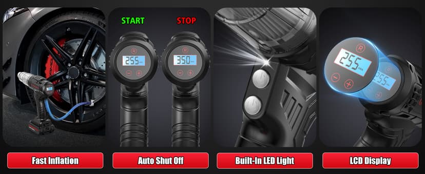 Car Vacuum Portable Cordless, 40,000Pa High Power Dust Buster, Rechargeable Battery Powered Vacuum Cleaners for Office,Home, Car, Pet Hair, Keyboard,Black