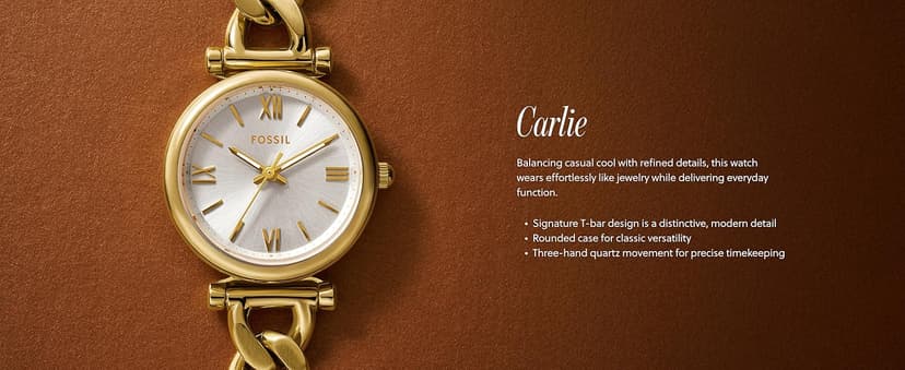 Fossil Women's Carlie Quartz Stainless Steel Three-Hand Watch