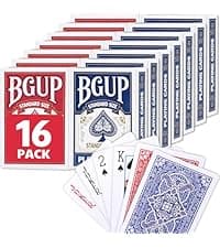 Playing Cards, 26 Decks of Cards Bulk Standard Size Poker Cards, Perfect for Classic Card Games, Party Games, Blackjack, Card Games for Families & Magic Performances (Red/Blue)