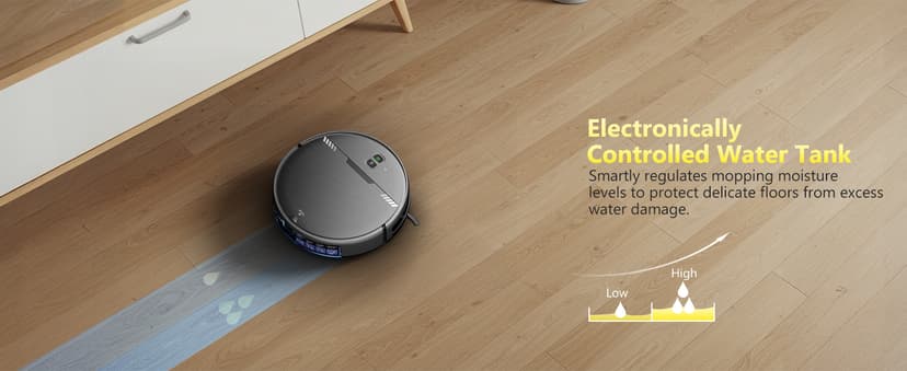XIEBro Life Robot Vacuum and Mop Combo, Vaccum Robot 2 in 1 with WiFi/App/Voice, Schedule, Water Tank and Dustbin, Self-Charging, Slim, Ideal for Hard Floor, Pet Hair, Carpet