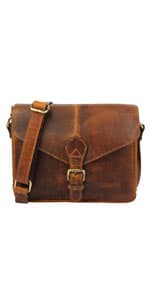 KomalC Premium Buffalo Leather Toiletry Bag for Men & Women – Leather Dopp Kit With Water resistant Lining, Premium Toiletry Travel Pouch, Unisex Wash Bag for Toiletries, Gifts for Men and Women