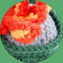 Appreciation Gifts for Her Emotional Dumpster Crochet Fire, Knitting Dumpster Doll, Funny Cheer Up Gag Gifts for Friends Birthday (Purple)