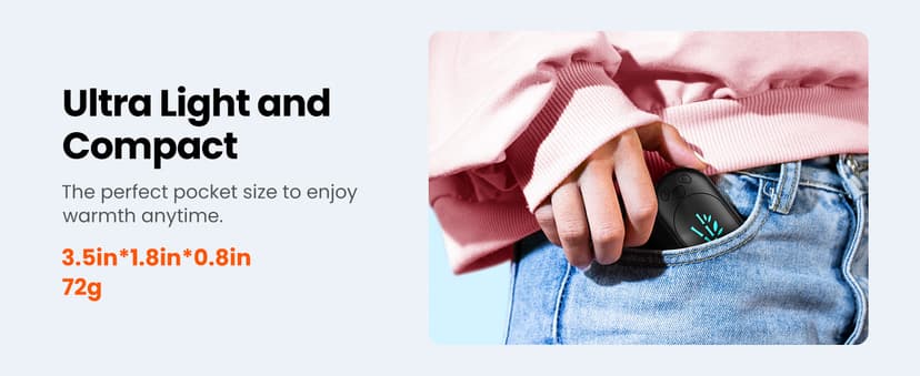 Hand Warmers Rechargeable 2 Pack, 6000mAh Electric Hand Warmer Reusable, 20Hrs Long Heating, Portable Pocket Heater Handwarmer for Women Men, Outdoor Camping, Hunting Gear