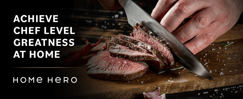 Home Hero Kitchen Knife Set with Sharpener - High Carbon Stainless Steel Knife Block Set with Ergonomic Handles (20 Pcs - Black)