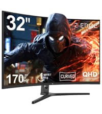 Z-Edge 32 inch Curved PC Gaming Monitor, FHD 1080P 240Hz Curved Monitor,1500R Computer Monitor, MPRT 1ms Monitor, FreeSync, Low Blue Light, UG32P 1X DP and 2X HDMI