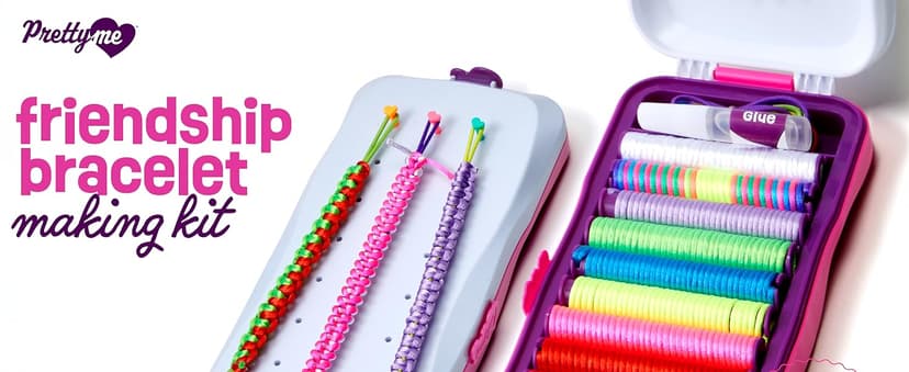 Pretty Me Friendship Bracelet Making Kit for Girls - Crafts for Girl - String Bracelets Maker - Gifts for 8-12 Year Old Kid - Birthday Gift Ideas & Kits Toys Ages 8, 9, 10, 11, 12 - Kids Age 8-12 Olds