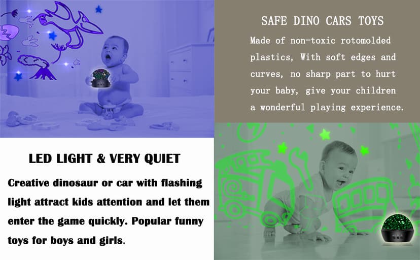 Dinosaur Toys for 3-8 Year Old Boys,Dino Projection Kids Toys for 3-8 Year Olds Boys 2 in 1 Car Toy for 2-10 Year Olds Boys,Toddler Toys,Chirstmas Stocking Stuffers Gifts for 2-10 Year Olds Kids