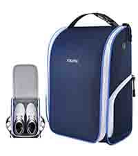 YOREPEK 2 Layer Golf Trunk Organizer, Golf Gifts for Men with Separate Ventilated Compartment for 2 Pair Shoes, Waterproof Car Trunk Locker for Balls, Tees, Clothes, Gloves, Accessories, Golfer Gifts