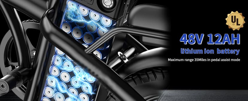 Folding Electric Bike for Adults, Peak 750W Motor,23MPH Max Speed Foldable Electric Bicycles,14" Ebike, 48V12AH Battery 35 Miles PAS Range Mini E Bikes for Adults and Teens