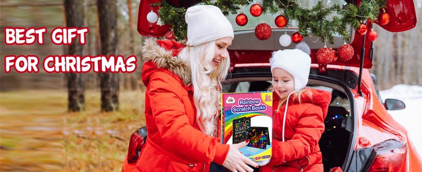 ZMLM Scratch Paper Art-Crafts Gift: 2 Pack Rainbow Notebooks Supplies Toys Easter Basket Stuffers for 3 4 5 6 7 8 9 10 Years Old Girls and Boys Kids Birthday Party Games (Pink)